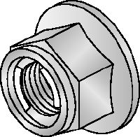 M12-F-SL-WS 3/4 Hexagon nut Hot-dip galvanized (HDG) hexagon nut with self-locking mechanism used with all MI connectors